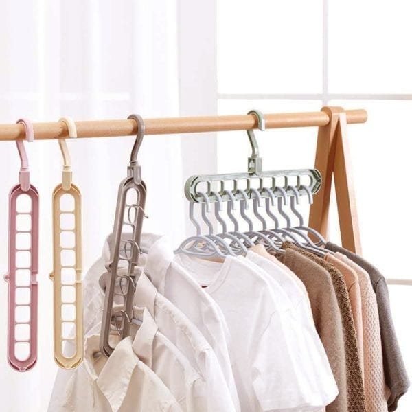 Clothes hanger closet organizer Space Saving Hanger Multi port clothing rack Plastic Scarf cabide Storage hangers