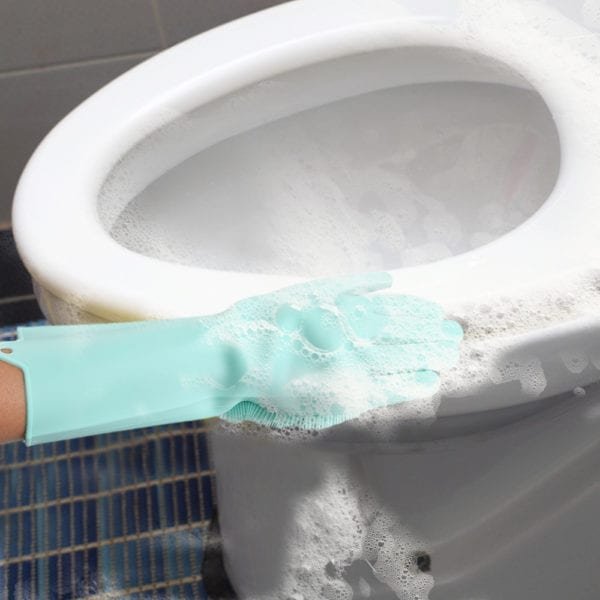 1pcs Silicone Cleaning Glove Magic Dishwashing Glove with Brush Multifunctional Household Kitchen Glove for Dish Washing 4