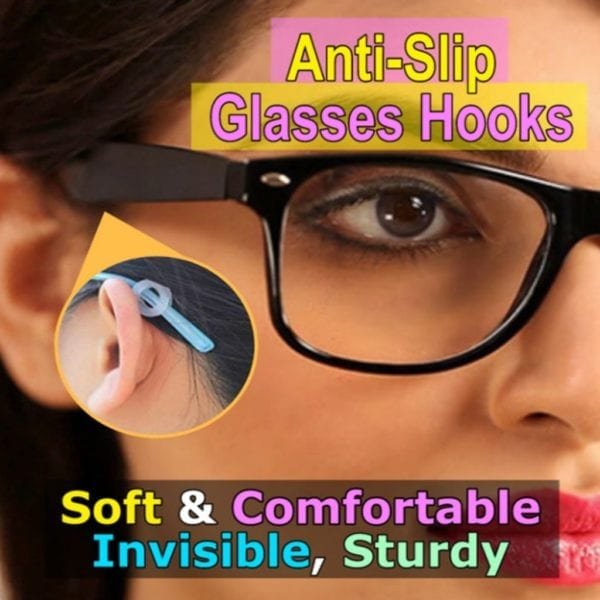2 Pair Anti Slip Silicone Glasses Ear Hooks For Kids And Adults Round Grips Eyeglasses Sports