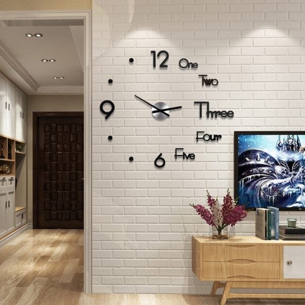 2020 New Home Decoration Big Mirror Wall Clock Modern Design 3D DIY Large Decorative Wall Clocks 3