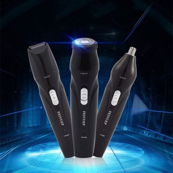 3 in 1 Multifunction Electric Beard Shaver USB Rechargeable Portable Mini Nose Ear Trimmer Razor For 1