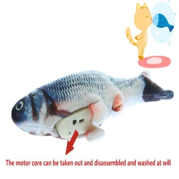 30CM Electronic Pet Cat Toy Electric USB Charging Simulation Fish Toys for Dog Cat Chewing Playing 2