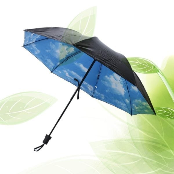 3D Blue Sky White Clouds Print Umbrella Women parasol Paraguas Men Rain Umbrella Sunny Windproof Parapluie 2