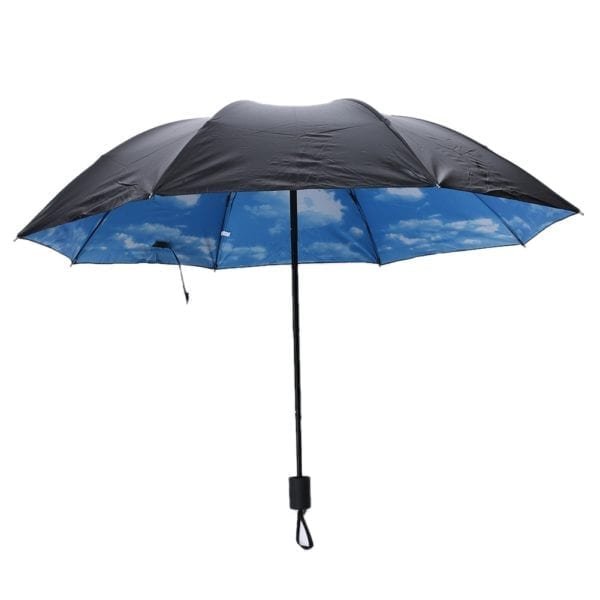 3D Blue Sky White Clouds Print Umbrella Women parasol Paraguas Men Rain Umbrella Sunny Windproof Parapluie 4