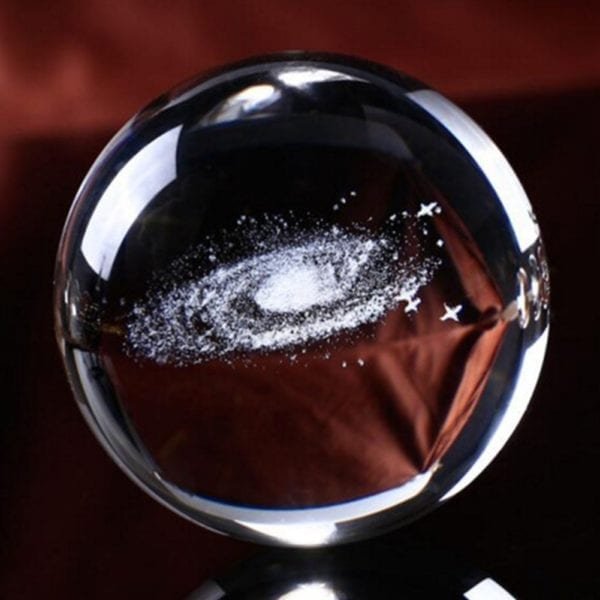 6cm Desktop Gift Photo Props Sphere Crystal Ball 3D Miniature Decoration Engraved Solar System Planets Model 1