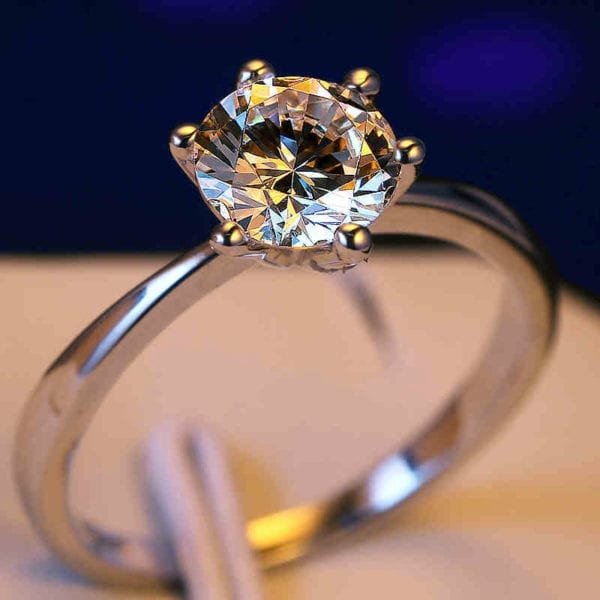 90 OFF Luxury Female Small Lab Diamond Ring Real 925 Sterling Silver Engagement Ring Solitaire Wedding 5