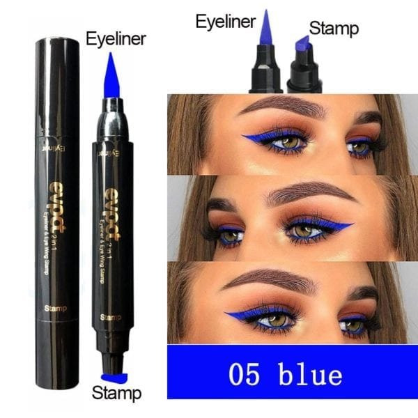 Double Headed Thin Wing Seal Eyeliner Pencils Long Lasting Waterproof Anti stain Not blooming Eye Beauty 2