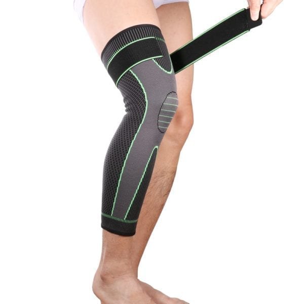 Elasticity Long Knee Protector Brace Leg Sleeve Knee Pads Calf Knee Support Brace Protector Leg Warm
