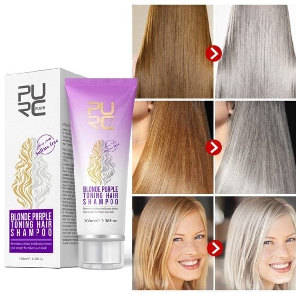 Faded Bleaching Shampoo Gold Hair Shampoo Care Cream Removes Silver Grey Appearance Yellow And Rough Tone 1