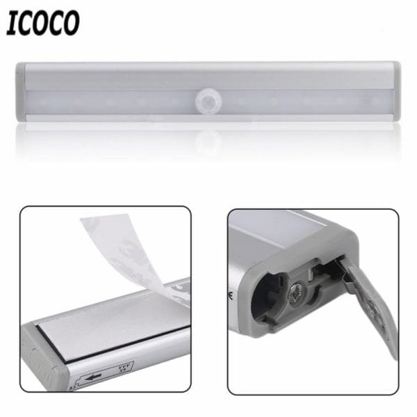 ICOCO High Bright TDL 7120 10 LED IR Infrared Motion Detector Wireless Sensor Lighting Closet Night 1