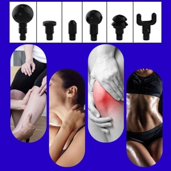 LCD Therapy Massage Gun Head Percussion Vibration Recovery Muscle Massager Deep Massage Gun Tip Set Body 2