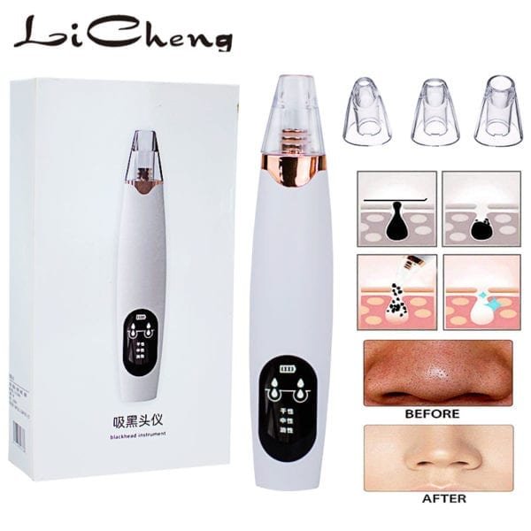 Licheng Blackhead Remover Facial Cleaner Deep Pore Black Head Acne Pimple Removal Vacuum Suction Face Household 1
