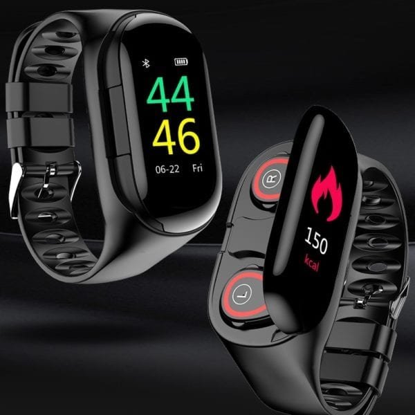 M1 Bluetooth Earphone with AI Smart Watch Heart Rate Monitor Smart Wristband Long Time Standby Fitness 3