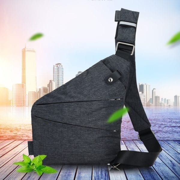 Men S Canvas Chest Bag Phone Pocket Messenger Sports Multi Function Men Shoulder Handbag Personal Shoulder 3