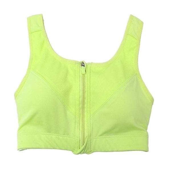 New Women Sexy Sport Yoga Top Bra for Running Gym Workout Wire Free Front Zipper Fitness 4