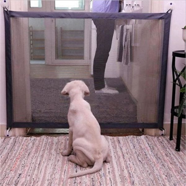 Pet Cloth Guard Magic Door For Dog Isolation Net Portable Folding Pet Fence Dog Barrier Safety