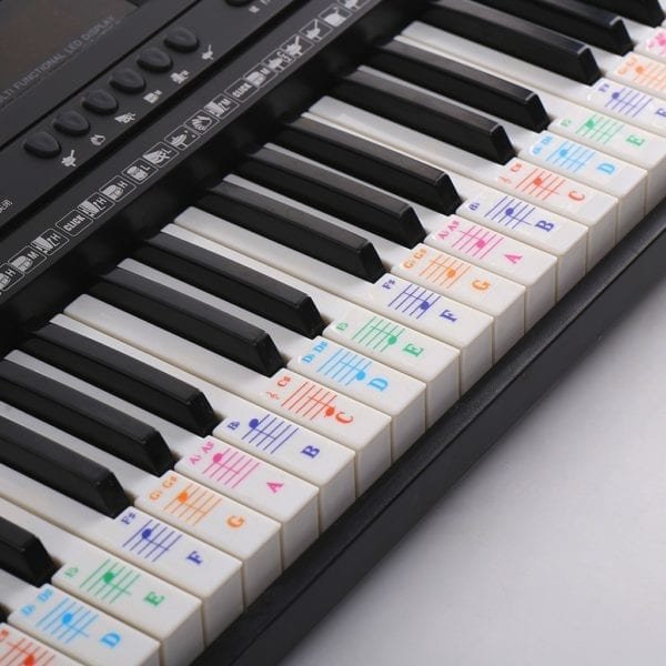 Piano Stickers For Keys Transparent Kids And Beginners Piano Keyboard Stickers Full Set For 61 88keyboard 2