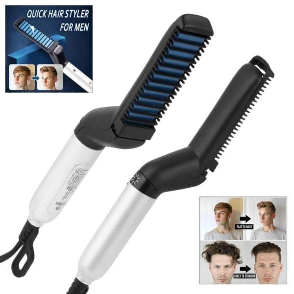 Quick Beard Straightening Comb Multifunctional Men Hair Curler Comb Curling Straighten Hair Styler Styling Combs Hair 2