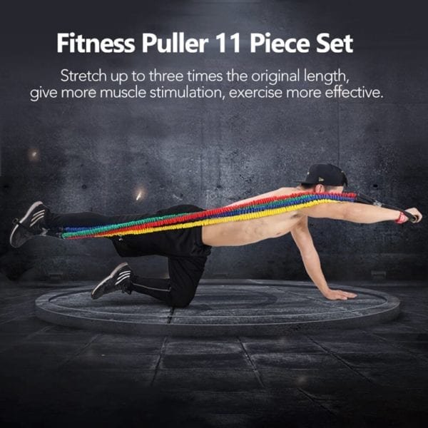Resistance Bands 11 Piece Set Multifunctional Muscle Yoga Training Rope Strength Training Resistance Belt Fitness Puller 2