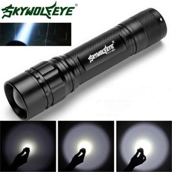 Skywolfeye Super 3000 Lumens 3 Modes CREE XML XPE LED 18650 Flashlight Torch Lamp Powerful Dropshipping