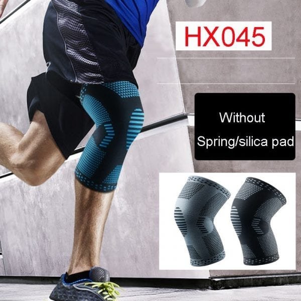 1 pcs Knee Patella Protector Brace Silicone Spring Knee Pad Basketball Running Compression Knee Sleeve Support 4
