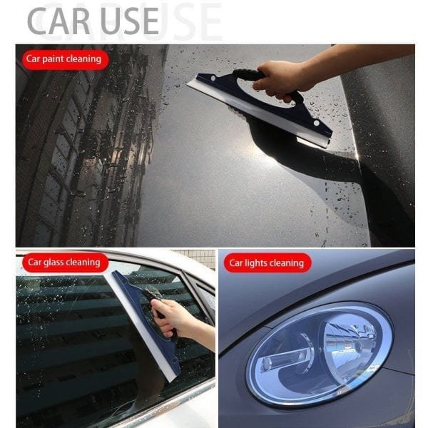1pcs ABS Blue Car Silicone Water Wiper Cleaner Scraper Blade Squeegee Car Vehicle Windshield Window Washing 3