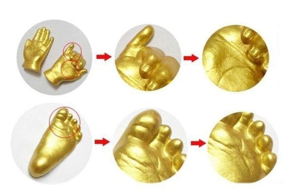 3D Plaster Handprint Footprint Baby Mould Hand Foot Casting Prints Kit Gift Parent child Hand Inkpad 1