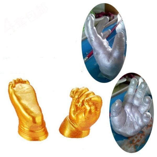 3D Plaster Handprint Footprint Baby Mould Hand Foot Casting Prints Kit Gift Parent child Hand Inkpad 5