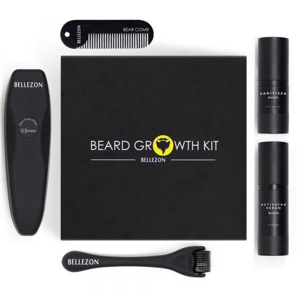 4 Pcs set Barbe Beard Growth Kit Hair Growth Enhancer Set Beard Growth Essentital Oil Facial