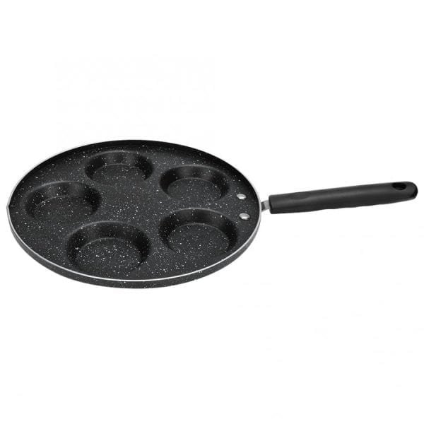 5 Round Holes Frying Pan Non Stick Eggs Cooking Pan Home Kitchen Cookware for Breakfast Cooking 3