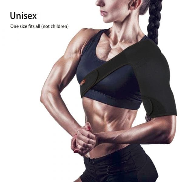 Adjustable Breathable Gym Sports Care Single Shoulder Support Back Brace Guard Strap Wrap Belt Band Pads 2