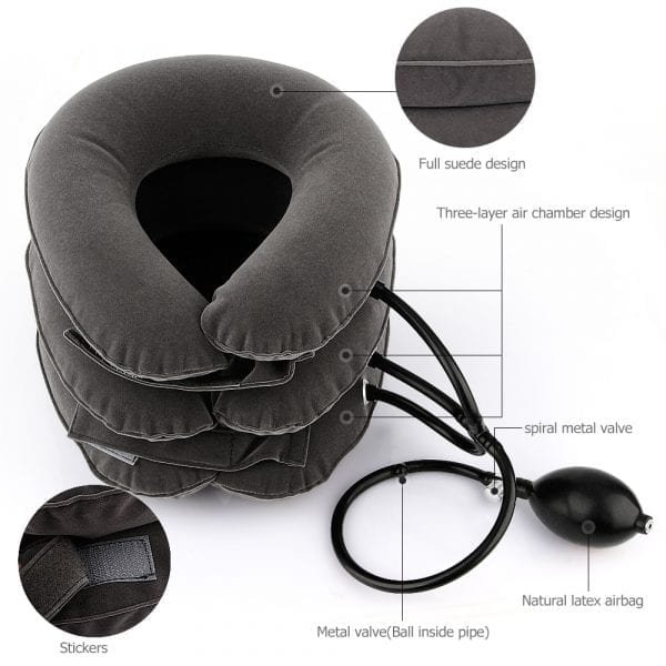 Air Inflatable Cervical Collar Neck Traction Tractor Support Massage Pillow Pain Relief Relax Health Care Neck 3