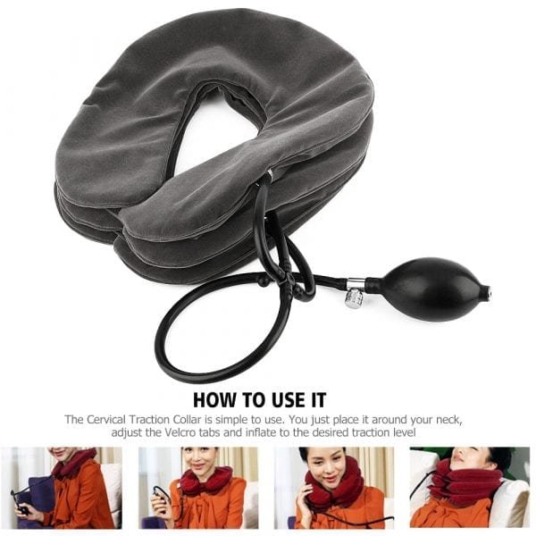 Air Inflatable Cervical Collar Neck Traction Tractor Support Massage Pillow Pain Relief Relax Health Care Neck 4