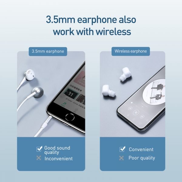 Baseus Bluetooth transmitter Wireless Bluetooth Receiver for Earphone Headphone Speakr 3 5 Aux Bluetooth Audio adapter 2