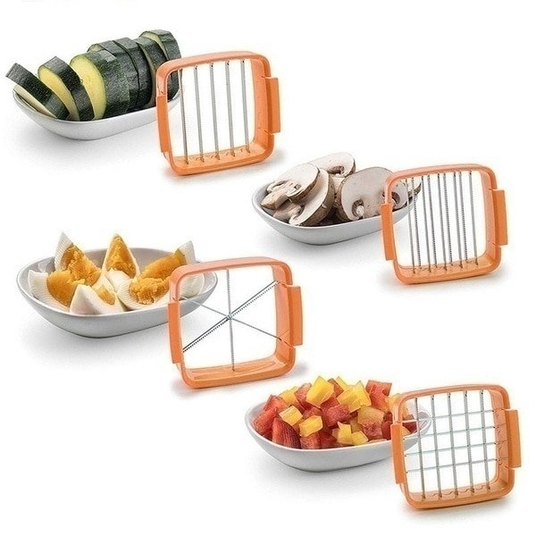 Five Functions In One Multifunctional Quick Stainless Food Fruit Vegetable Cutter Slicer Chopper with Container Kitchen 2