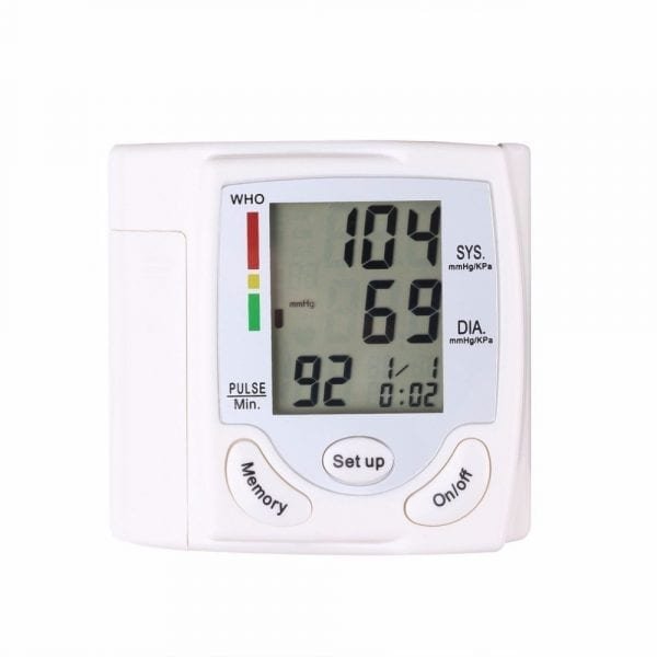 LCD Display Blood Pressure Monitor Automatic Digital Pulsometer Wrist Pulse Meter Family Diagnostic tool Heart Beat 5