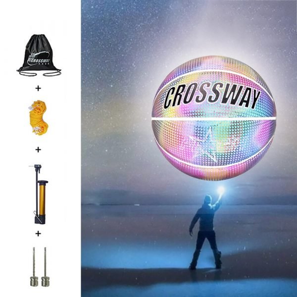 Luminous Basketball Sports Synthetic Court Personalized cement floor Holographic Basketball Birthday Present Glowing Basketball 2