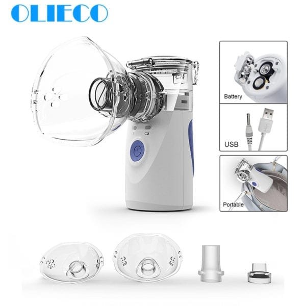 Mini Handheld Portable Mesh Nebulizer Silent Ultrasonic Medical Steaming Inhaler Adult Kids Rechargeable Respirator Humidifier