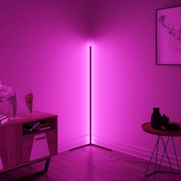 Modern bedroom thermal led adjustable RGB floor lamp with minimum corner rack Minimal Lamp Vibrancy 2