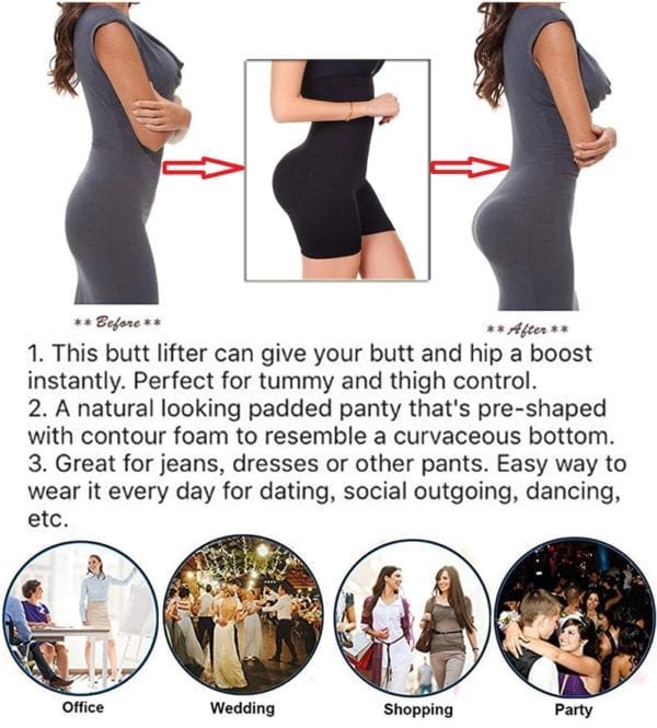 NINGMI Sexy Butt Lifter Women Slimming Shapewear Tummy Control Panties High Waist Trainer Body Shaper Boyshort 2