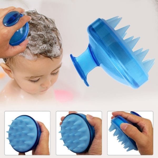New Spa Slimming Massage Brush Soft Silicone Head Body Shampoo Scalp Massage Brush Comb Hair Washing 3