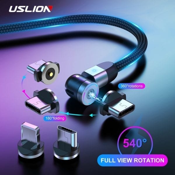 USLION 2020 NEW Magnetic Cable Micro USB Cable USB Type C Fast Magnetic Charge For iPhone