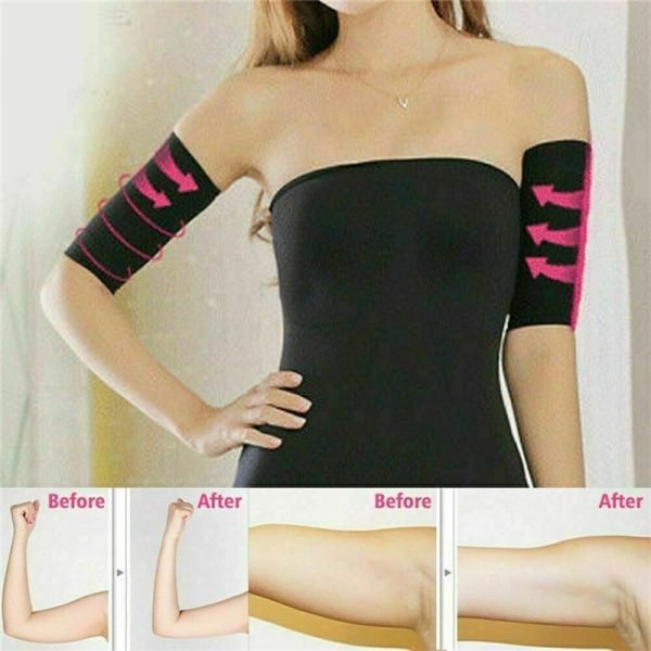 1Pair Slimming Compression Arm Shaper Slimming Arm Belt Helps Tone Shape Upper Arms Sleeve Shape Taping 5