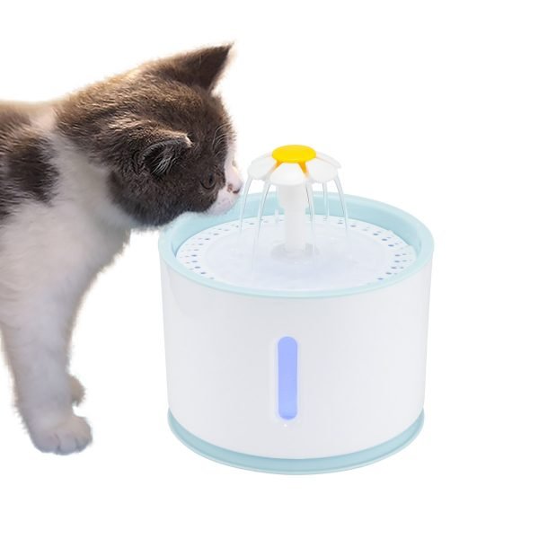 2 4L Automatic Pet Cat Water Fountain with LED Electric USB Dog Cat Pet Mute Drinker