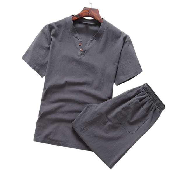 2020 Men Casual Set Fashion 2 PCS Sweat Suit Short Sleeve T shirt Shorts Sets Male