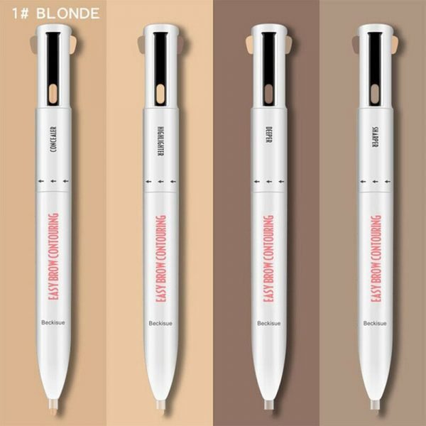 4 In 1 Four claw Eye Brow Pen Contour Defining Highlighting Eyeliner Eyebrow Pen Waterproof Natural 3