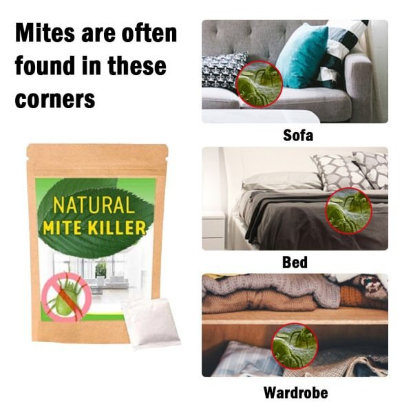 6packs Natural Herbal Mites Killer Pillow Couch Wardrobe Bed Sheet Powder High Effective Acarid Removing Non 5