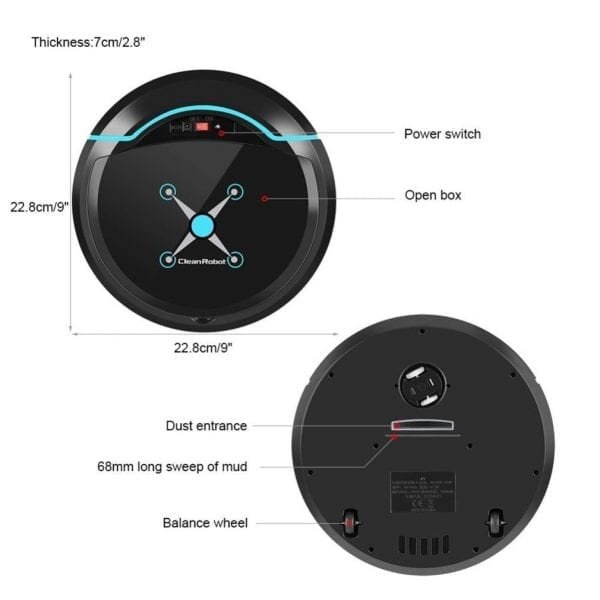 Automatic Smart Robot Vacuum Cleaner Small Vacuum Cleaners Sweeping Robot Floor Dirt Auto Home USB Rechargeable 5