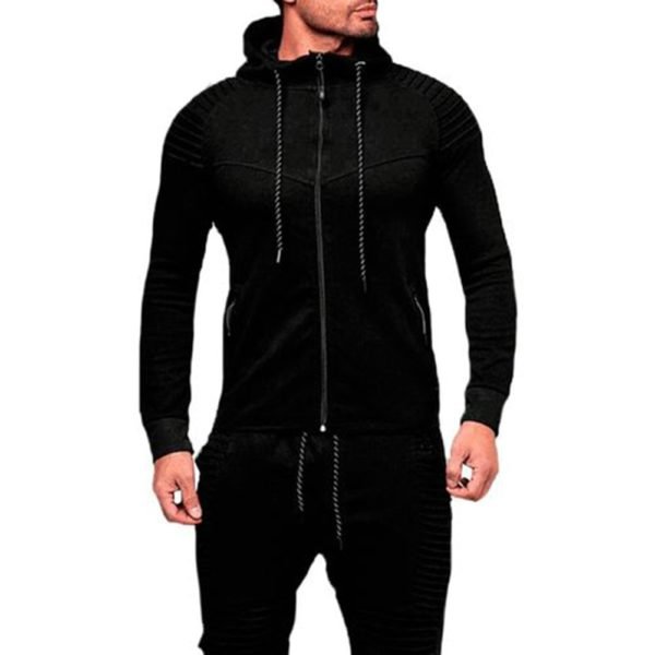 Men Sports Casual Hoodies Wear Zipper Fashion Tide Jacquard Hoodies Fleece Jacket Fall Sweatshirts Autumn Winter 2