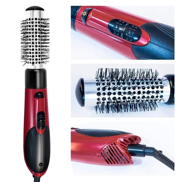 Multifunctional Hair Dryer 7 In 1 Blow Dryer Round Brush Rotating Hot Air Brush Hairdryer with 2